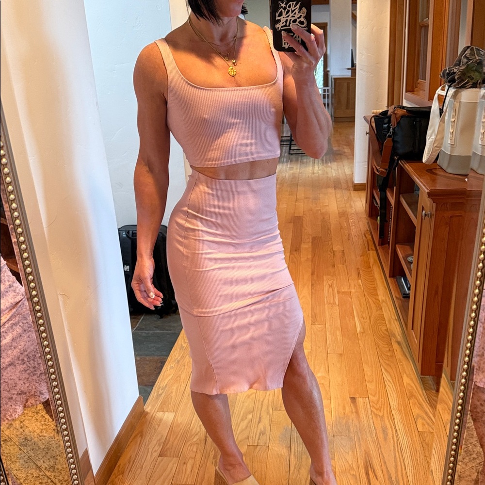 Lulu's Pink Midi Dress